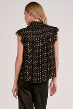 SHIMMER TOP-BLACK/GOLD