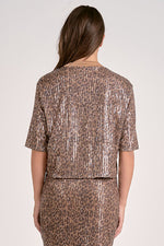 SEQUIN TEE-ANIMAL PRINT