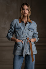 Belted Denim Jacket