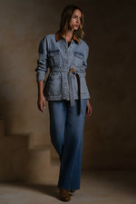 Belted Denim Jacket