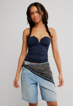 ROUND TWO TUBE TOP-BLACK