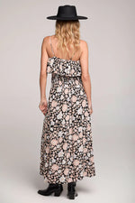 SCOTLYNN MIDI DRESS - BLACK FLORAL