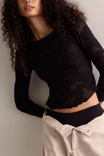 Night Shift Layering Top - Black