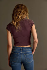 PROTAGONIST CROPPED TEE-VINTAGE GRAPE