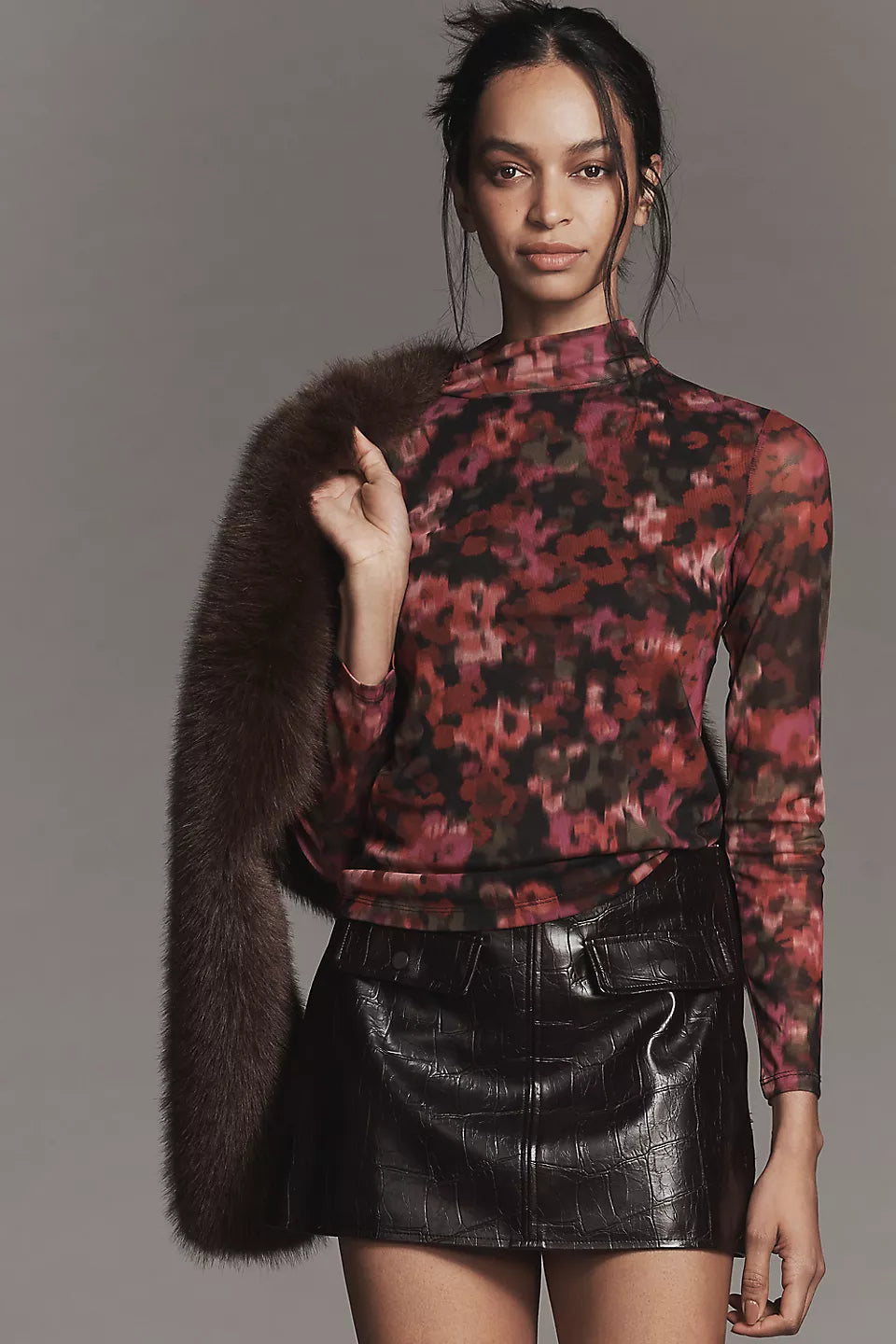 MESH LONG SLEEVE - FLORAL