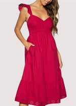 MIDI DRESS-RED
