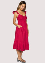 MIDI DRESS-RED