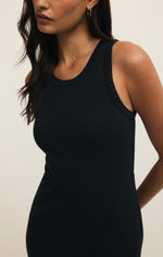 CLARKE MIDI DRESS-BLACK