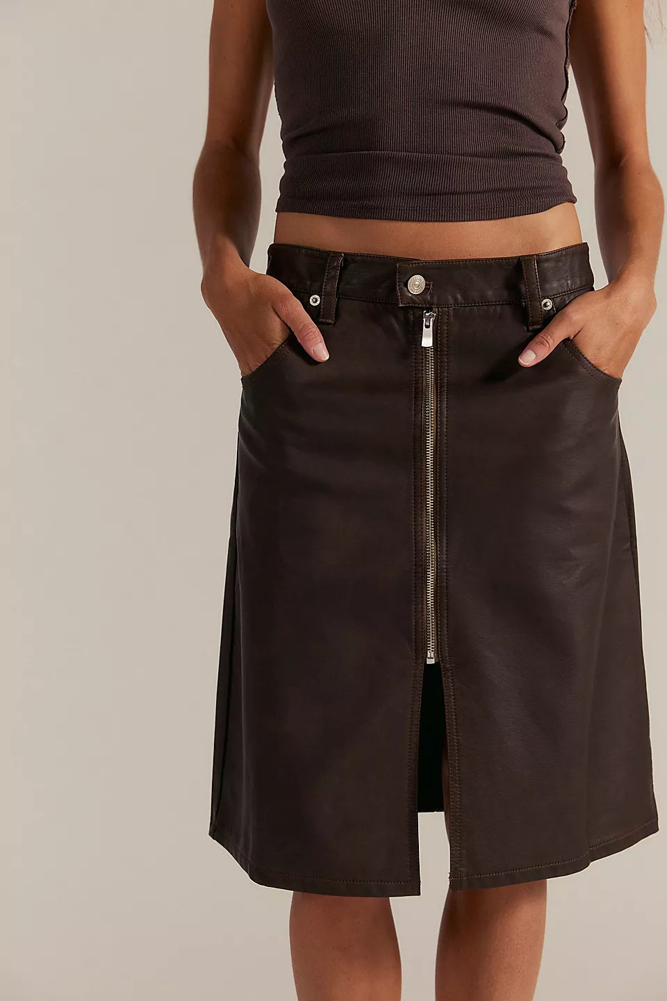 SYCAMORE VEGAN MIDI- RUSTY