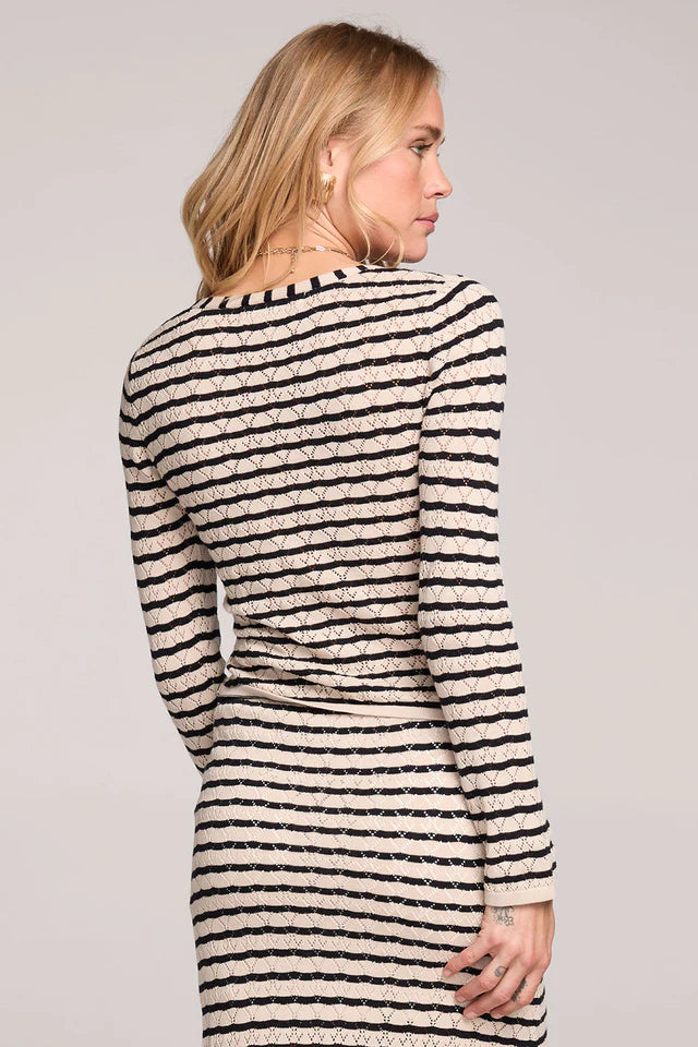 CARDINAL CARDIGAN - BLACK WHITE