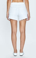 KENNEDY MID RISE SHORT - LE BLANC DISTRESSED