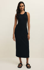 CLARKE MIDI DRESS-BLACK