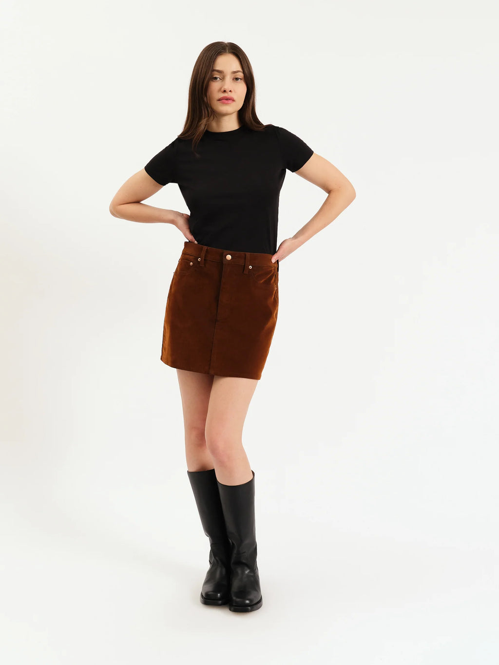 STASH SKIRT - COGNAC