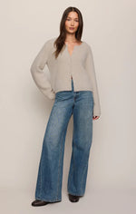 Winterglow Fluffy Cardigan - Frosted Pearl