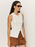 NOTHING EXTRA KNIT VEST - CHALK