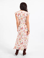 Ruffle Midi Dress - Ivory Multi
