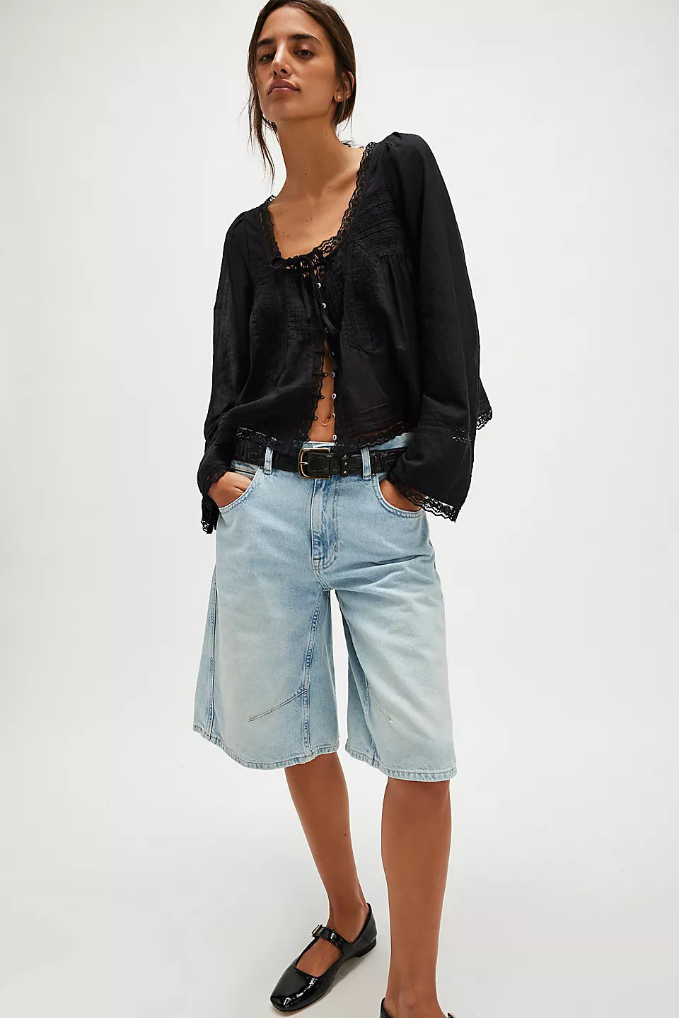 FOREVERMORE LONGSLEEVE TOP - BLACK