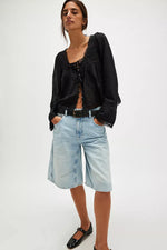 FOREVERMORE LONGSLEEVE TOP - BLACK