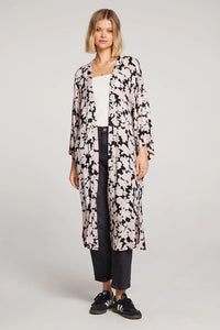 POLLY KIMONO - BLACK FLORAL