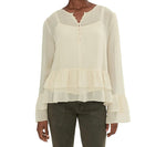 THERE SHE GOES BLOUSE-VINTAGE IVORY