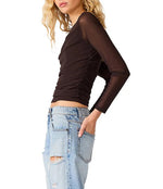 Lillie-Marie Knit Top - Dark Toffee