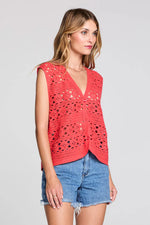 CHELSEE VEST - CRANBERRY