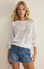 STAR OF THE SHOW CROCHET TOP - WHITE