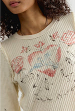Lucky Locket Tee - Stone Combo