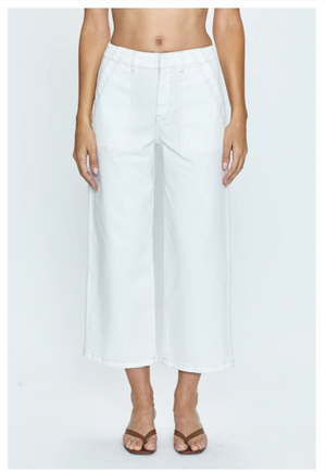 SOPHIA WIDE LEG PANT - LE BLANC