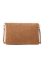 LEXI WOVEN CROSSBODY-SADDLE