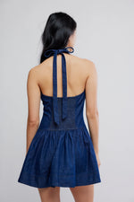 CLEAN BREAK DENIM MINI DRESS - NIGHT WASH
