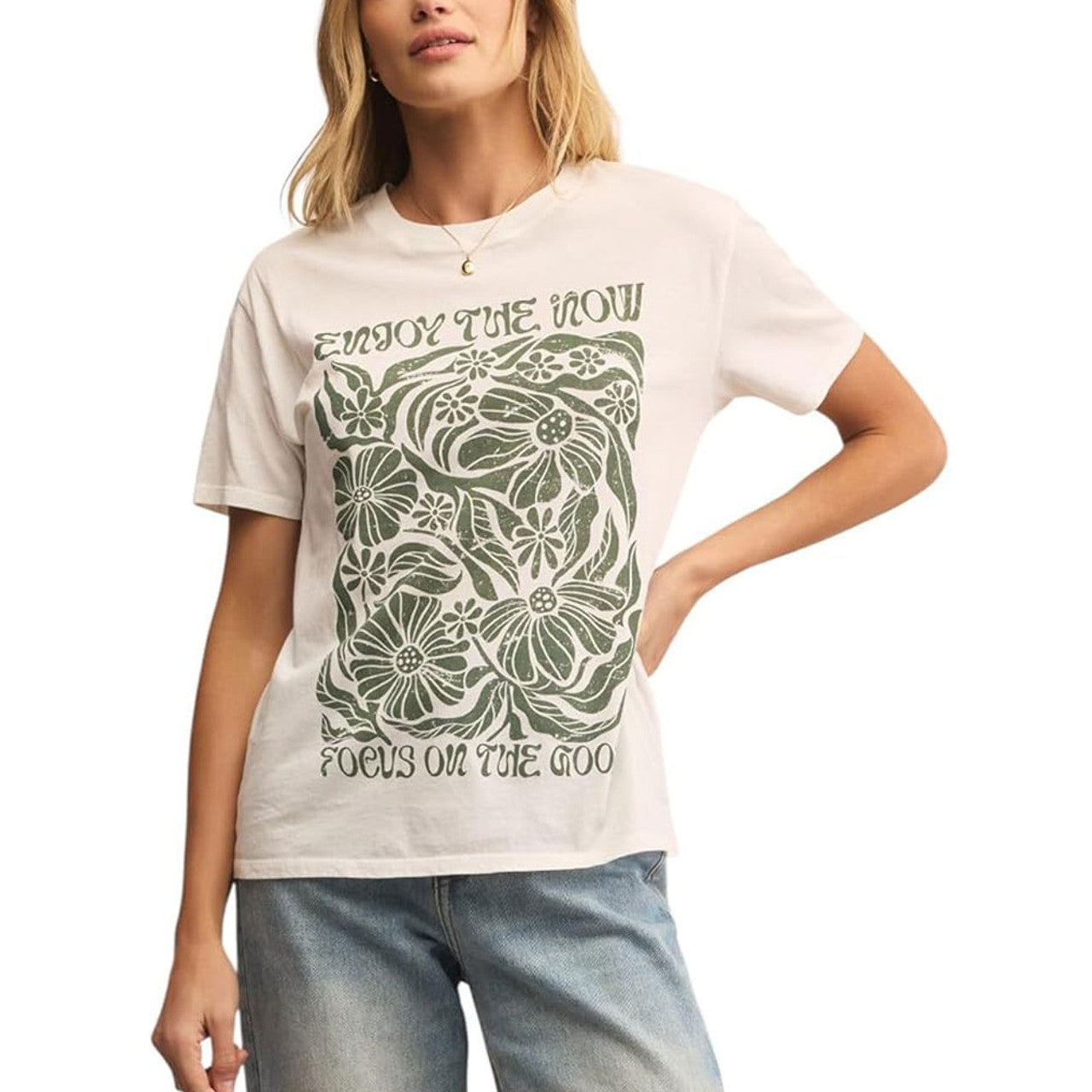 RADIATE BOYFRIEND TEE - SEA SALT