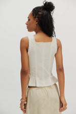 BRIDGETTE CORSET TOP - CLEAN IVORY