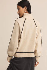 ALPS HALF ZIP SWEATER - LIGHT OATMEAL