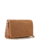LEXI WOVEN CROSSBODY-SADDLE