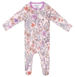 ZIP UP FOOTIE PAJAMA - FLORA