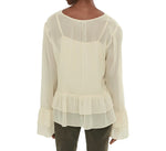 THERE SHE GOES BLOUSE-VINTAGE IVORY