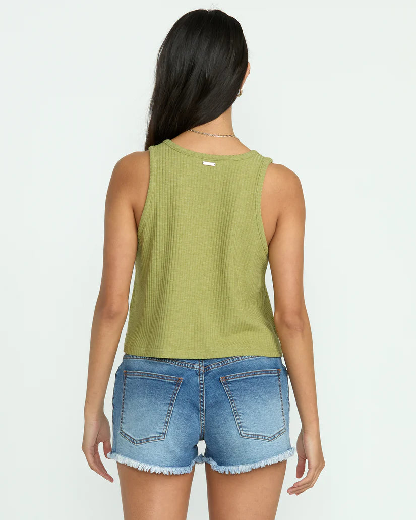AYA SUN KNIT TANK - AVOCADO