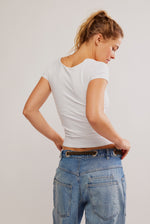 CLEAN LINES BABY TEE-WHITE