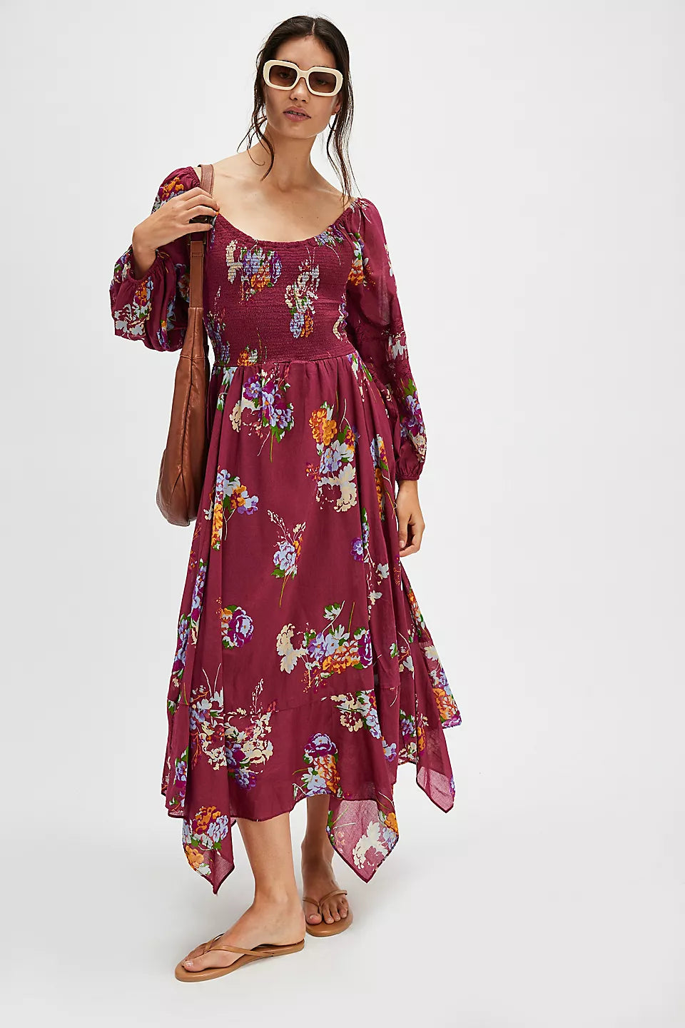 MORNING GLORY MAXI DRESS- EARTH RED COMBO