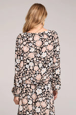 LURA TOP - BLACK FLORAL