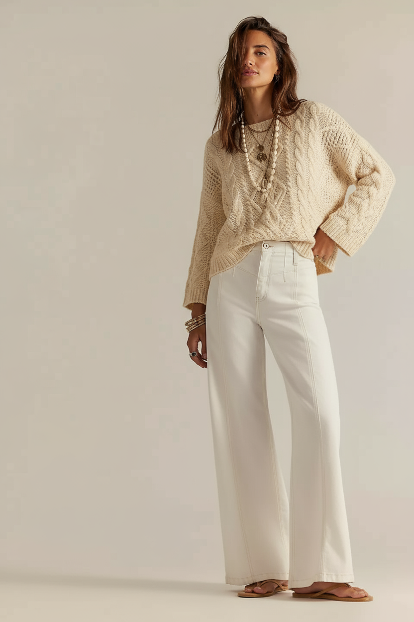 LIBRE WIDE LEG JEANS - ISLAND LIGHTS