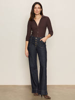 TEXTURED DREAMGIRL KNIT BUTTON UP TOP-SEMI SWEET