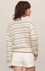 Darby Stripe Sweater - Sandstone