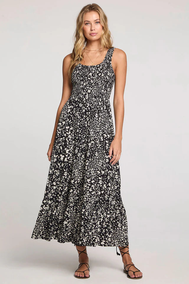 MEMPHIS MIDI DRESS - BLACK