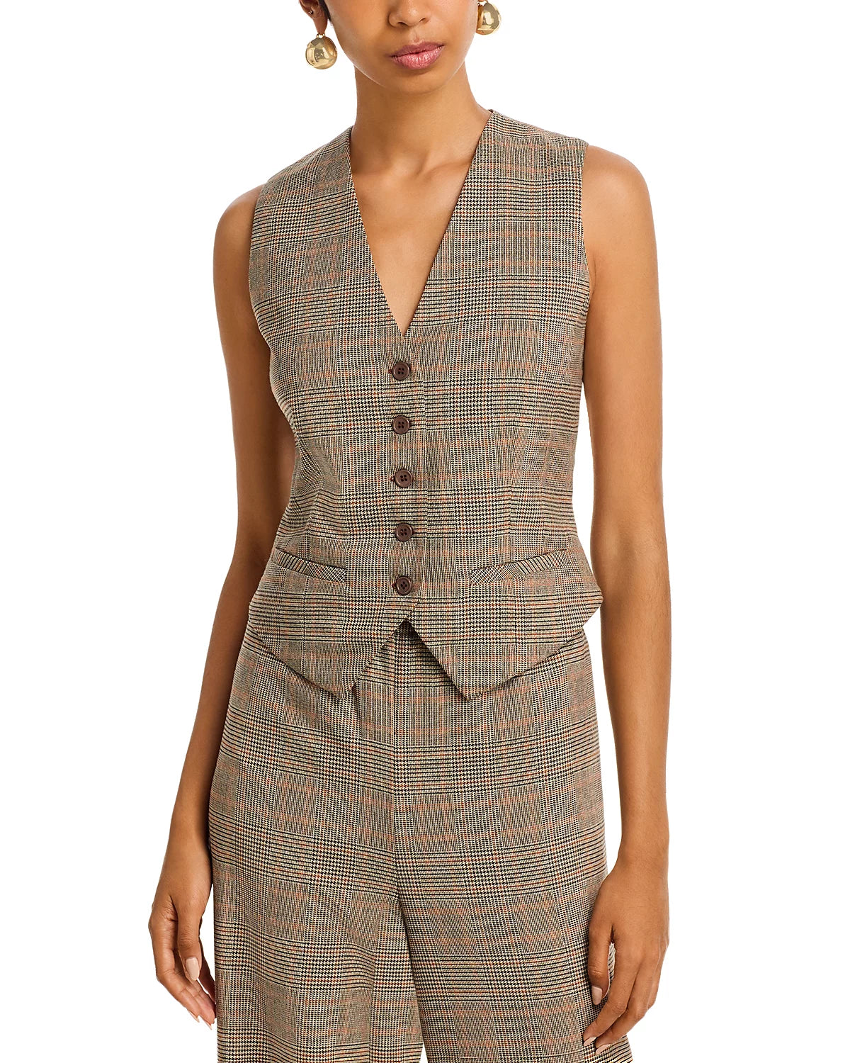 BARRETT TOP - BROWN PLAID