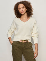 PERFECT VNECK SWEATER - VINTAGE IVORY