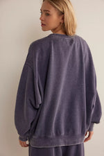 SLOW IT DOWN PULLOVER-PEACOAT