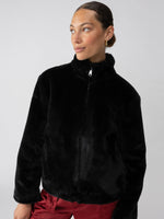 LUX FUR COAT - BLACK