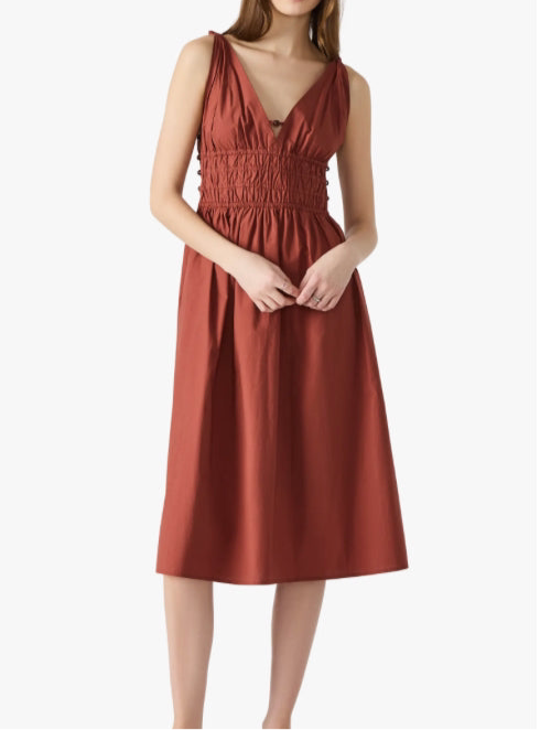 KASSIE DRESS - DUSTY BRICK